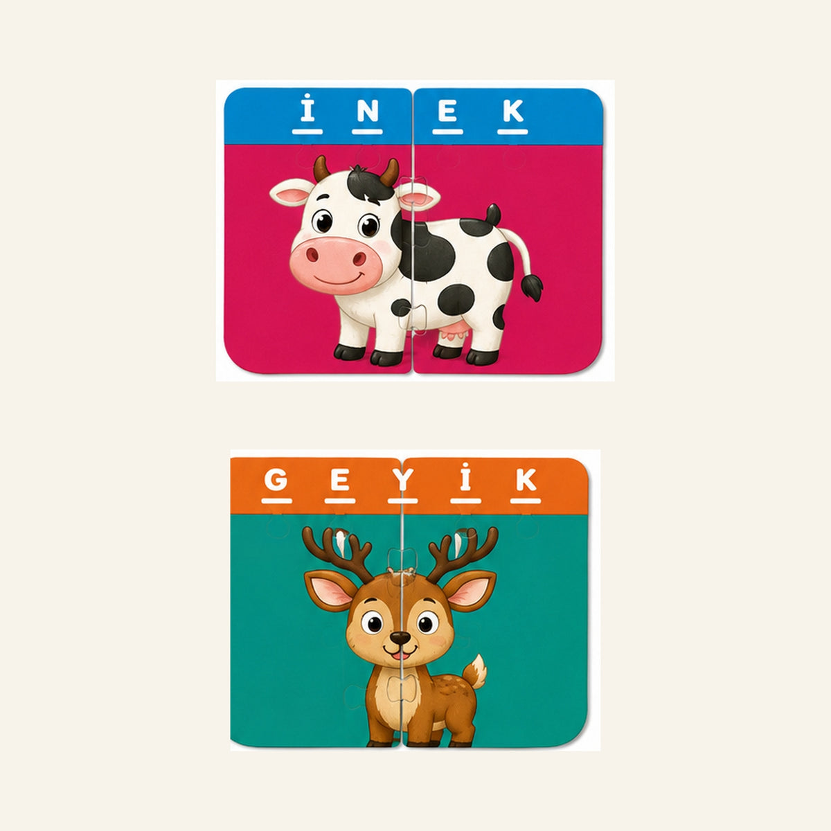 Eğitici Manyetik Puzzle Seti Araçlar