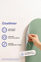 Manyetik Duvar Panosu – Ada Yeşili | 60x95 cm