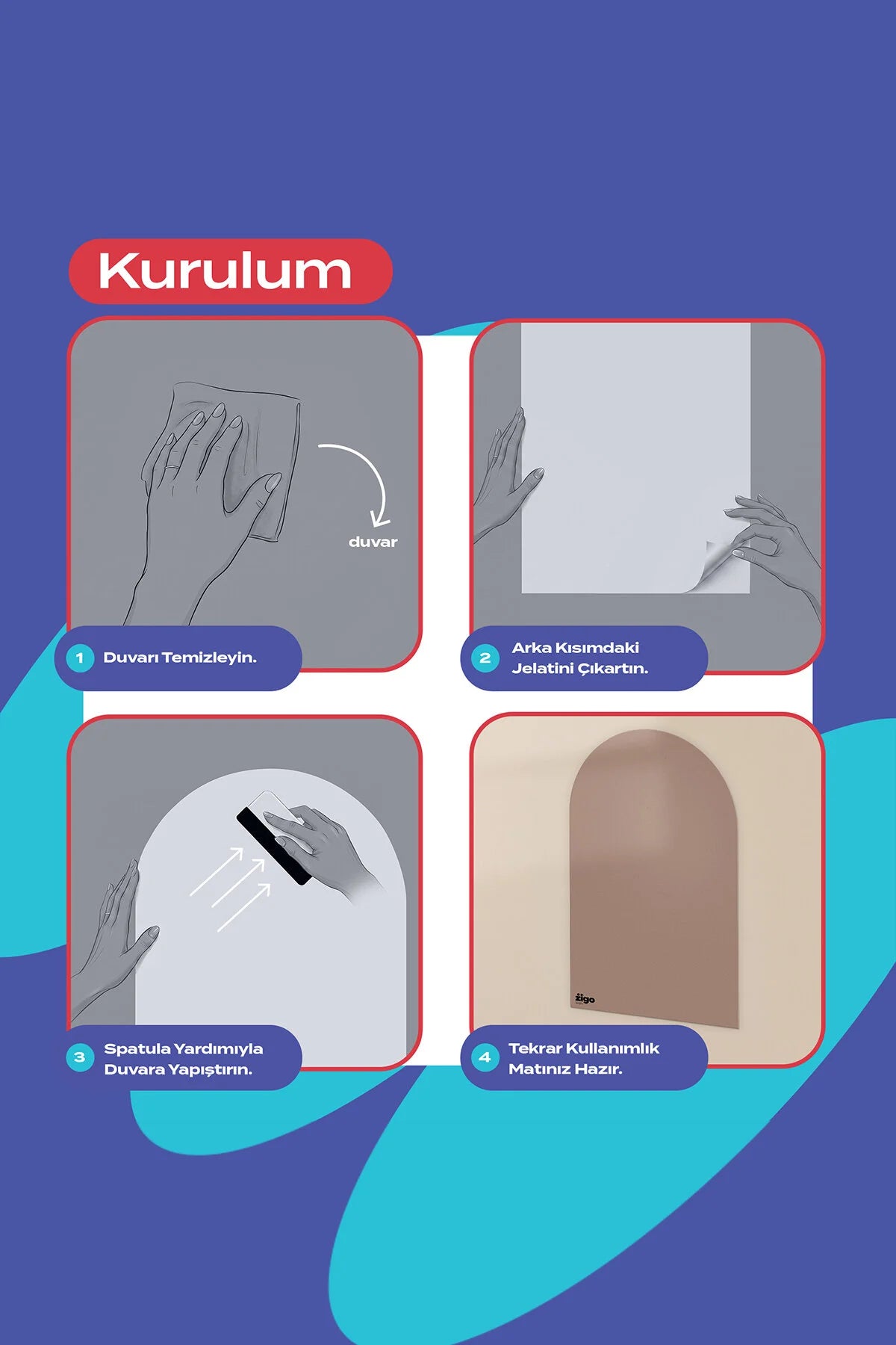 Manyetik Duvar Panosu – Toprak | 60x95 cm