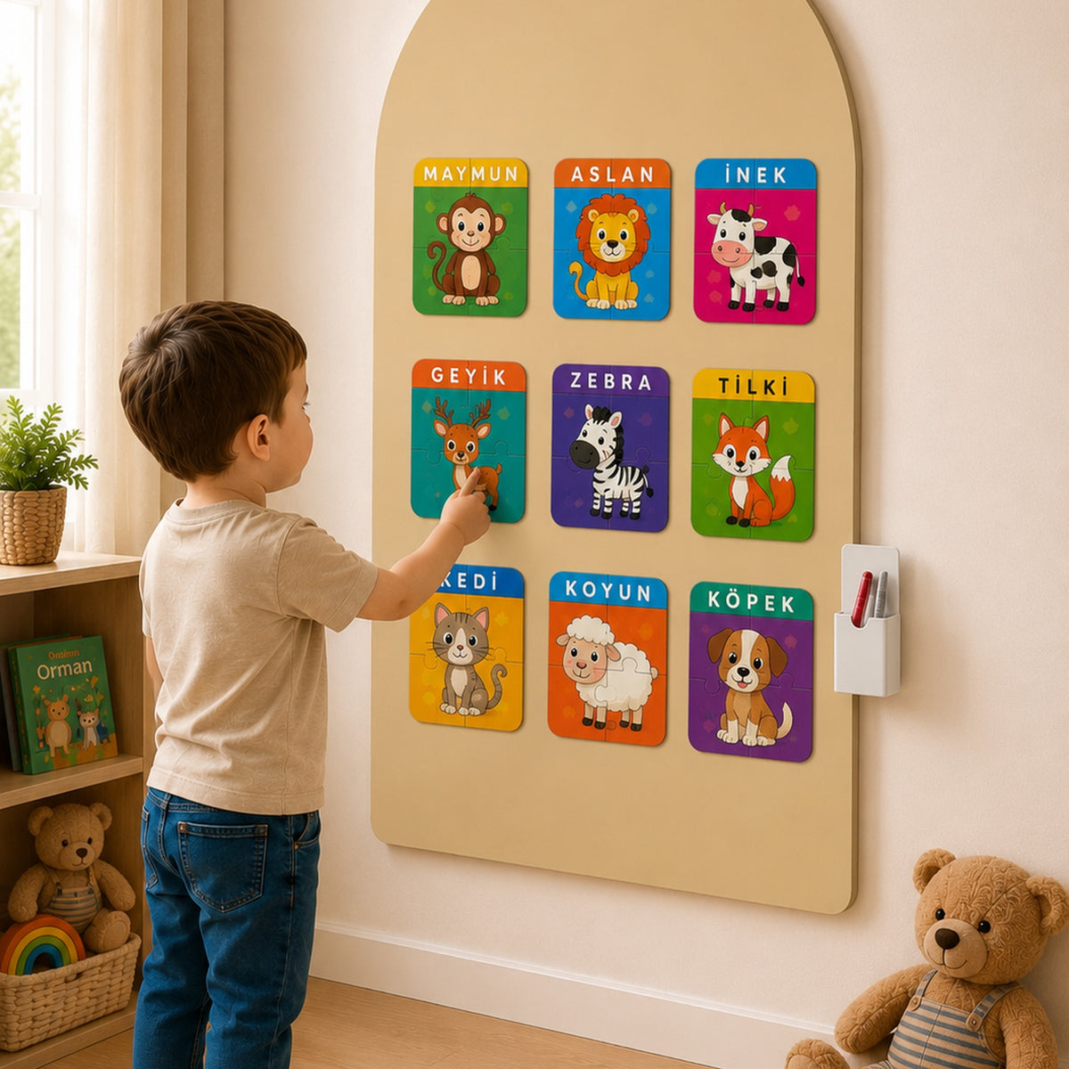 Eğitici Manyetik Puzzle Seti Araçlar