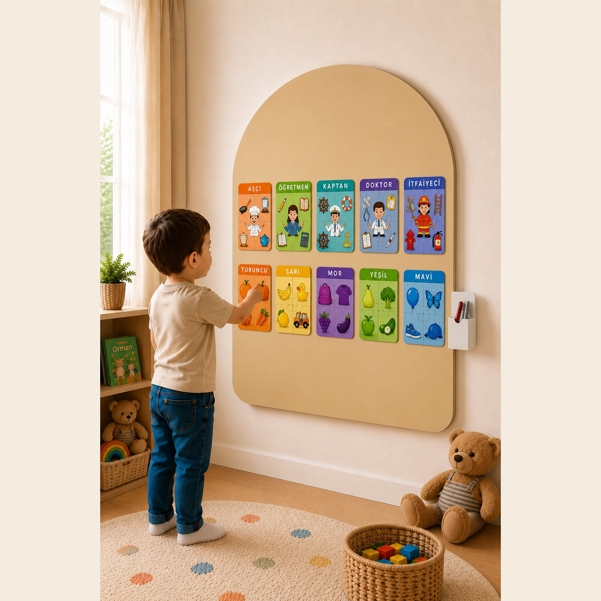 Manyetik Puzzle Seti Renkler ve Meslekler